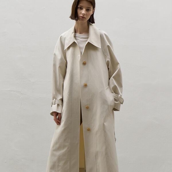 Twill Trench Coat [Ivory]