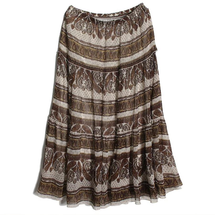 pattern chiffon skirt