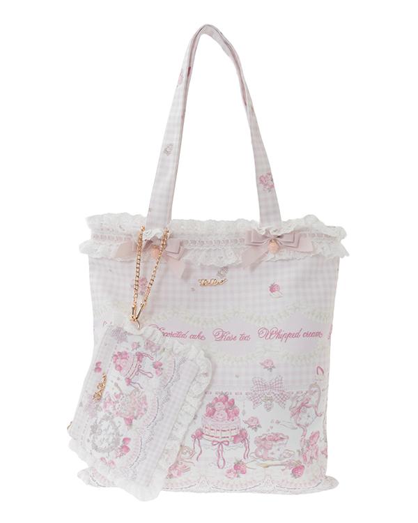 【予約商品】Sweet Gingham Tea Room柄トートバッグ