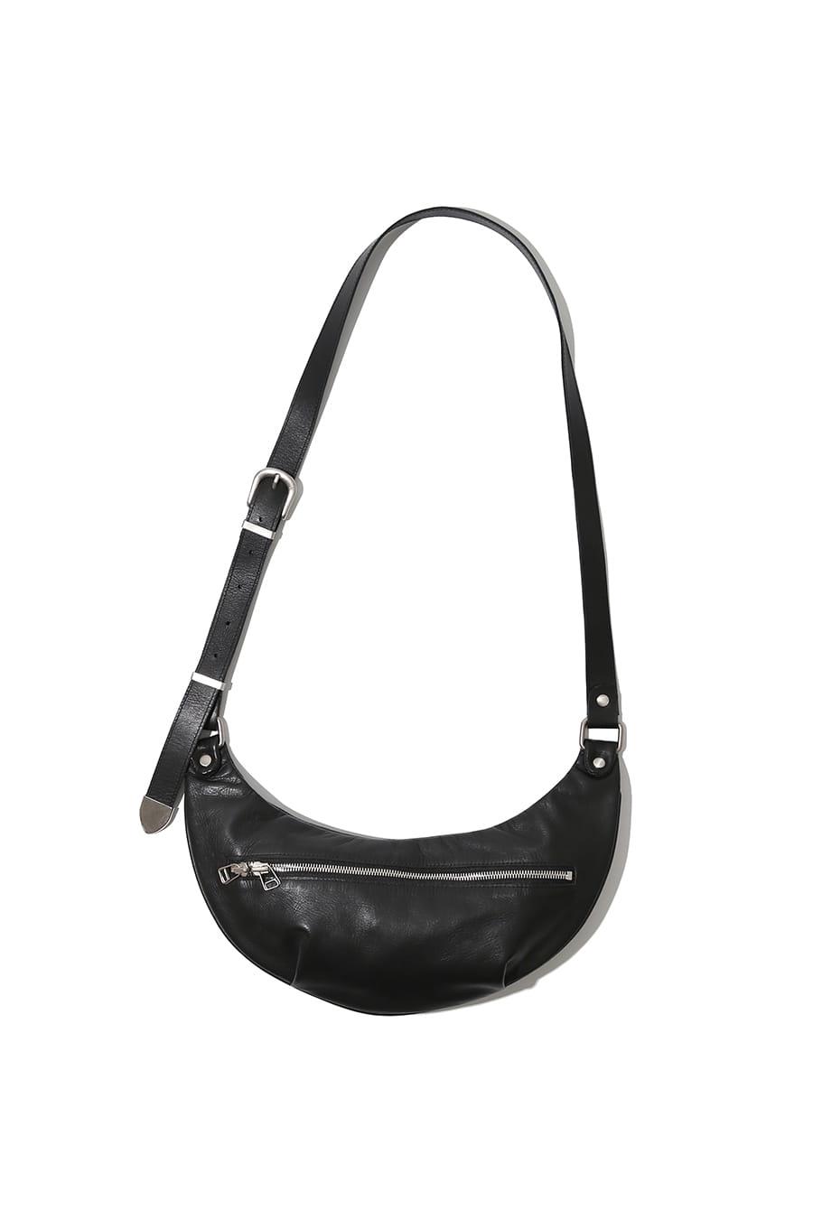 [11/03] 예약발송 leather strap bag black