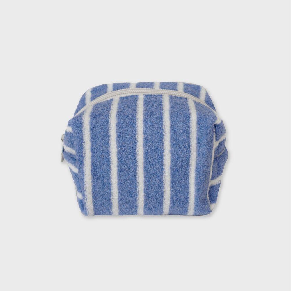 Stripe terry pouch - blue (2sizes)