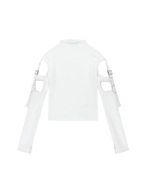 뚜오미오(TUOMIO)  CUT OUT BELTED TOP [WHITE] - 사이즈 & 후기 | 무신사