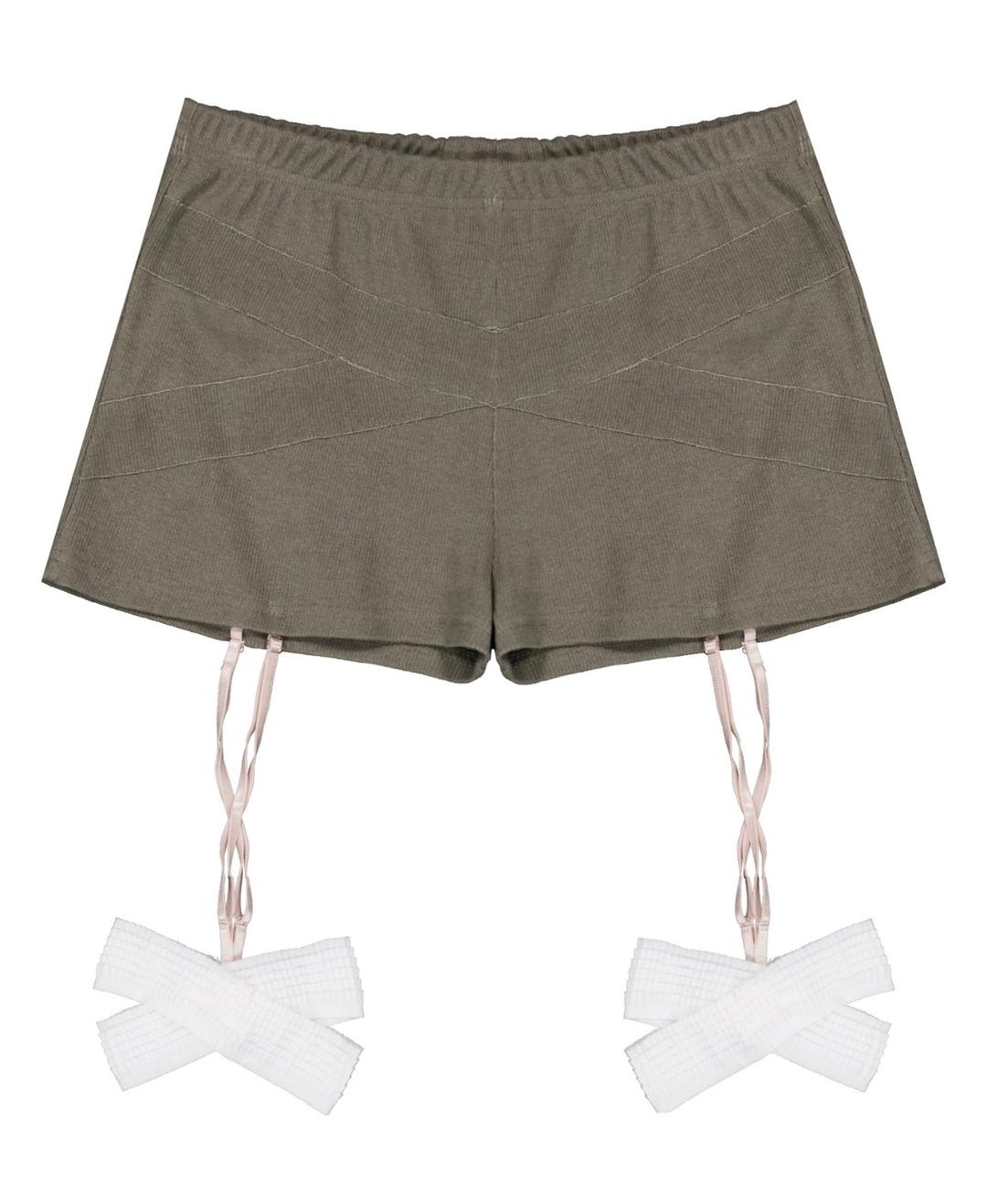 Bandage Garter Shorts VintageKhaki/BabyPink