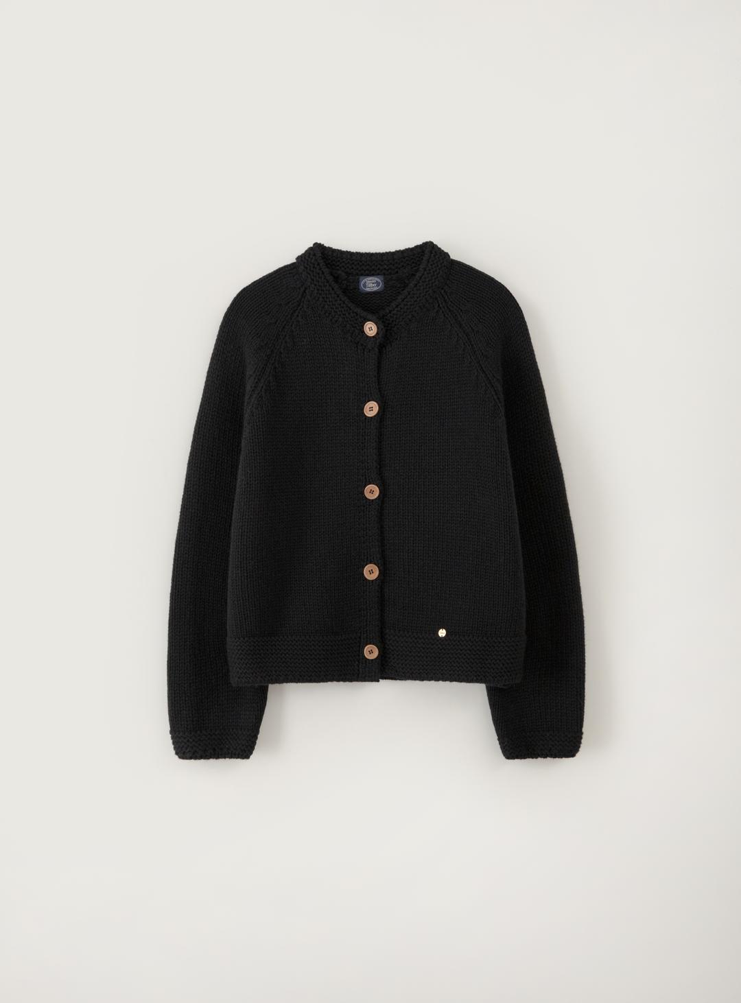 햄프스 니트 가디건_Black