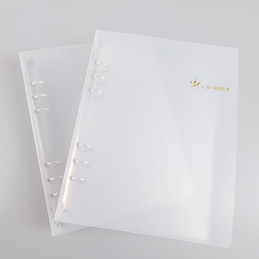 플러스샵 6공 다이어리 바인더 A5 반투명 PP