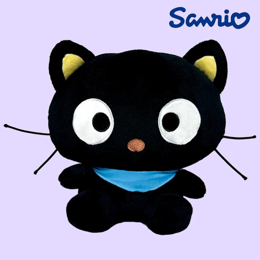 산리오 초코캣 인형 25cm 블루 스카프 봉제인형 중형 블랙 고양이 애착 인형키링 초코켓