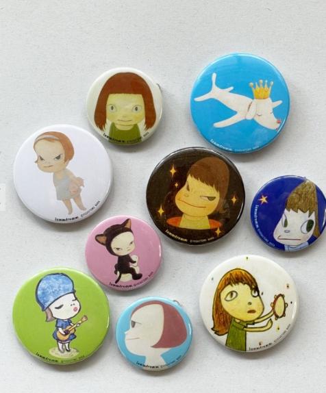 나라 요시토모 캔 배지 9개 세트