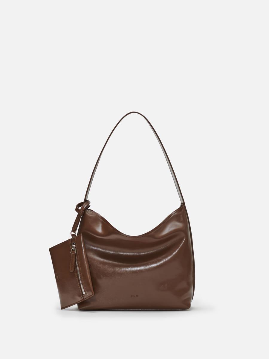 Mini Pulpy hobo bag Wrinkled Brown