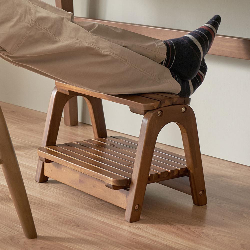 [연말선물]오크빌 컴포트 원목 2단 발받침대 풋레스트 사무실 책상 서재 발판