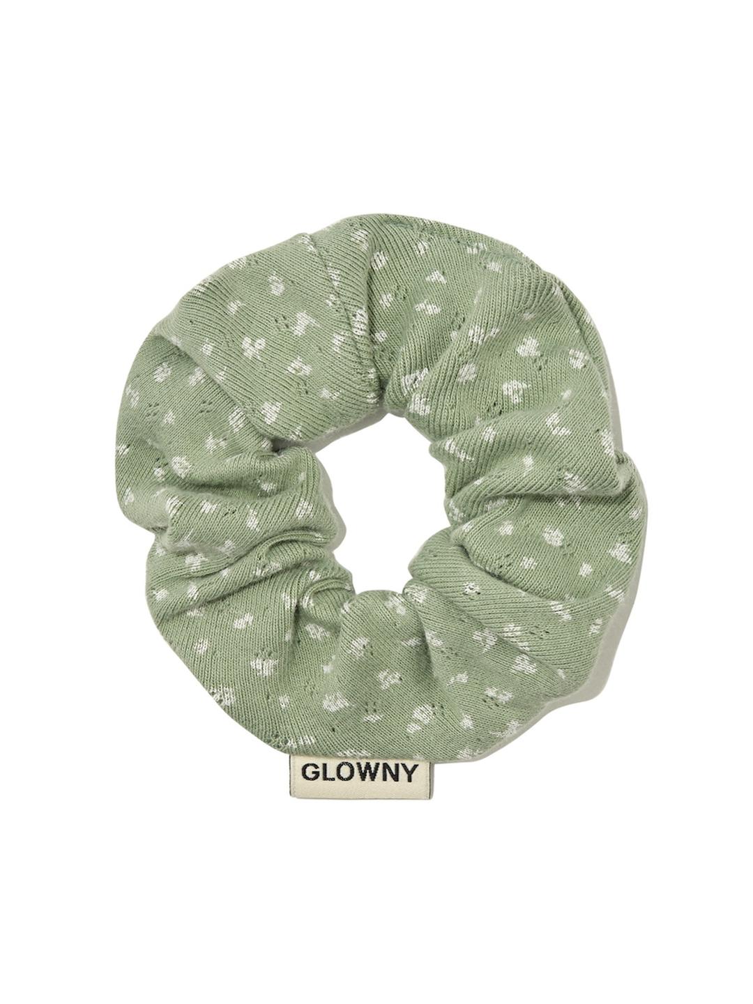 PROVINCE EYELET SCRUNCHIE (MATCHA BLOOM)