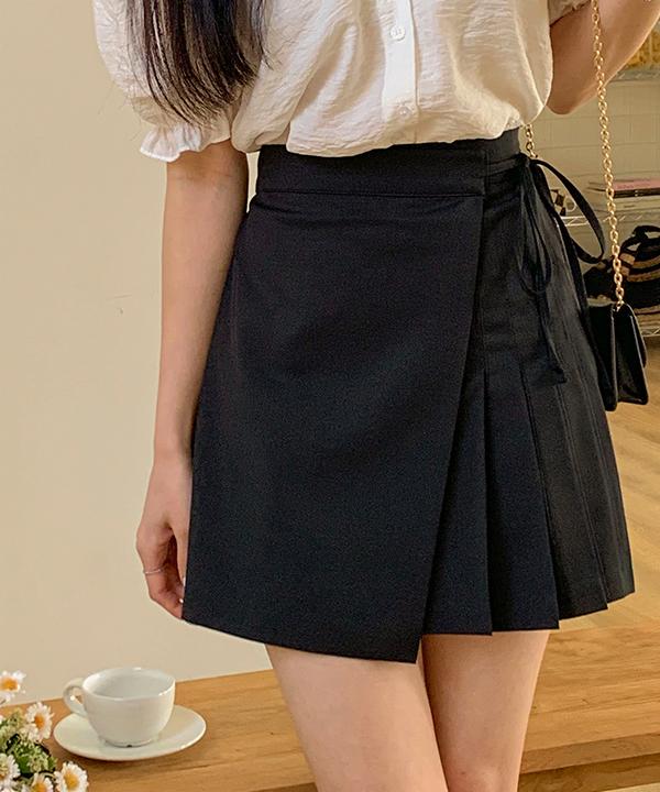 메이글 [당일출고🎁] 랩 주름 미니 스커트 - 3 color_한정판매