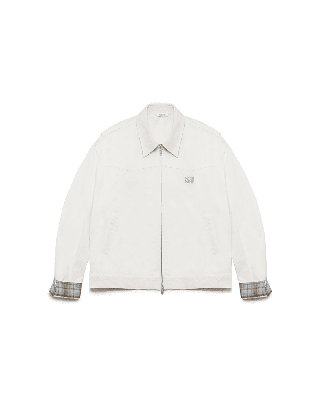 Check Trimming Jacket [WHITE]