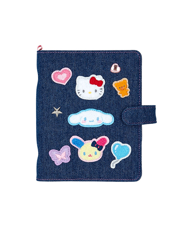 산리오 캐릭터 데님 와펜 바인더