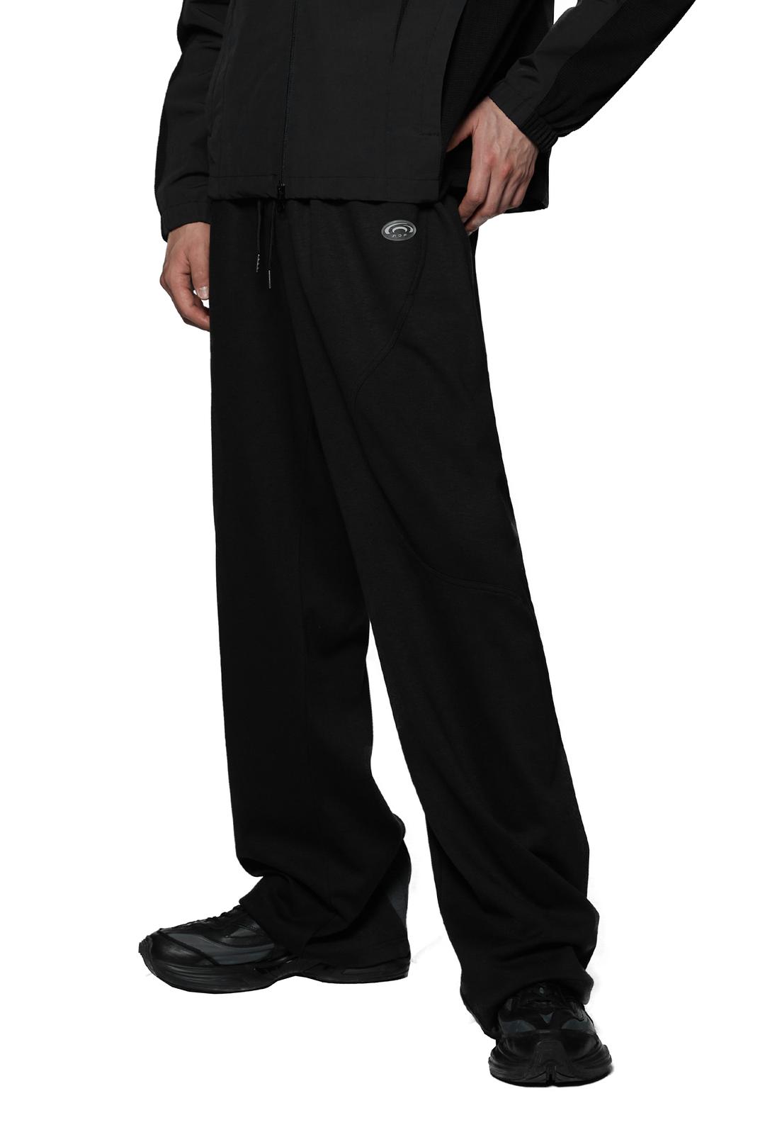 SLIT JERSEY PANTS - BLACK