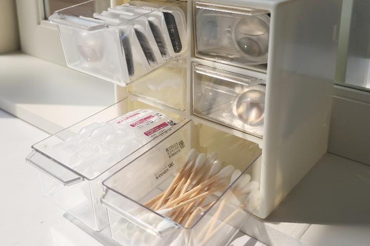 원데이 일회용 콘텍트 렌즈 보관함 인공눈물 케이스 수납 정리
