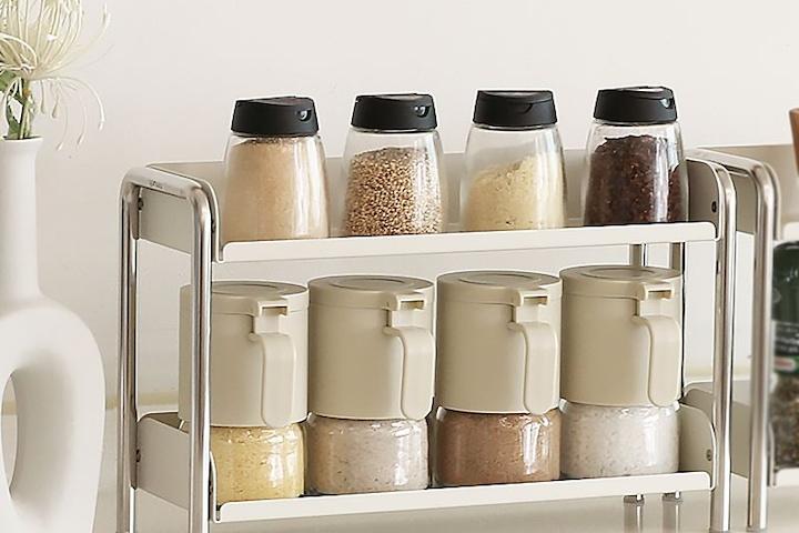 퀴진드마망 엘르 철제 주방 정리 양념통 수납 선반(S/L)