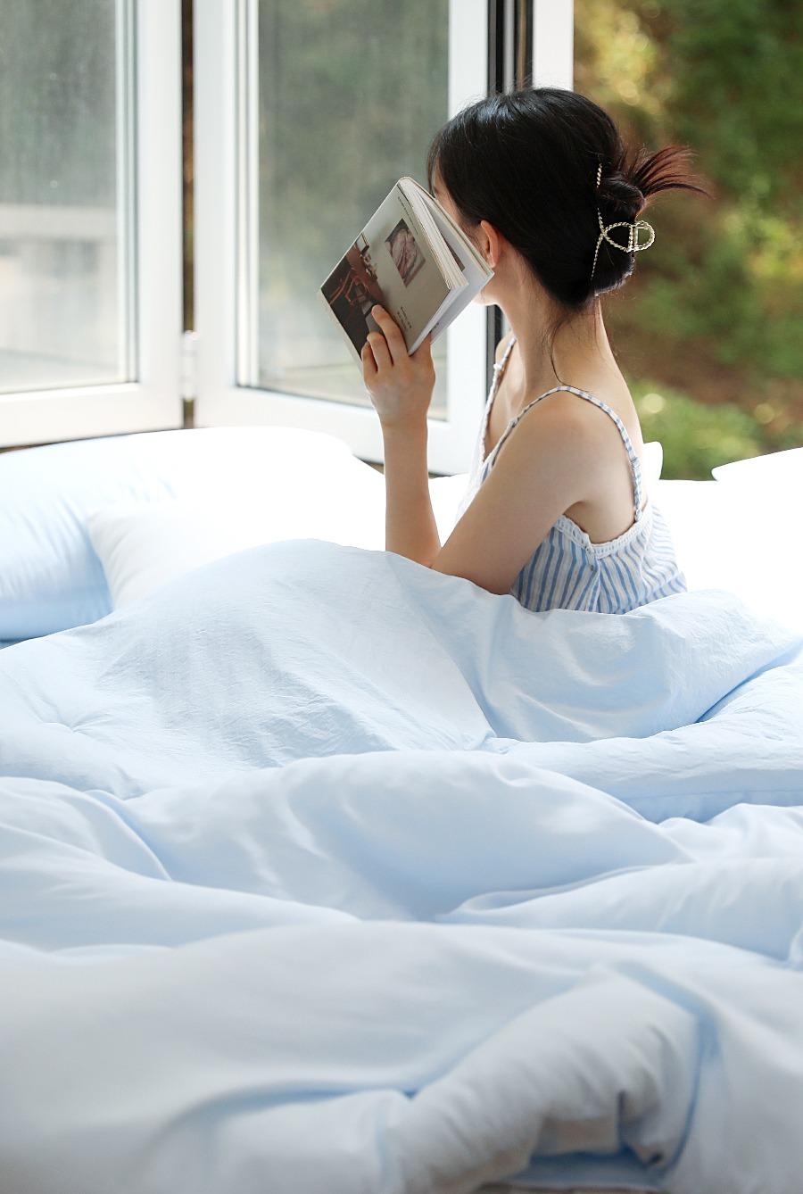 냉감 렌징텐셀 모달100% 모달린 실크촉감 여름 모달이불 옥수수솜 광폭 차렵이불 4색상