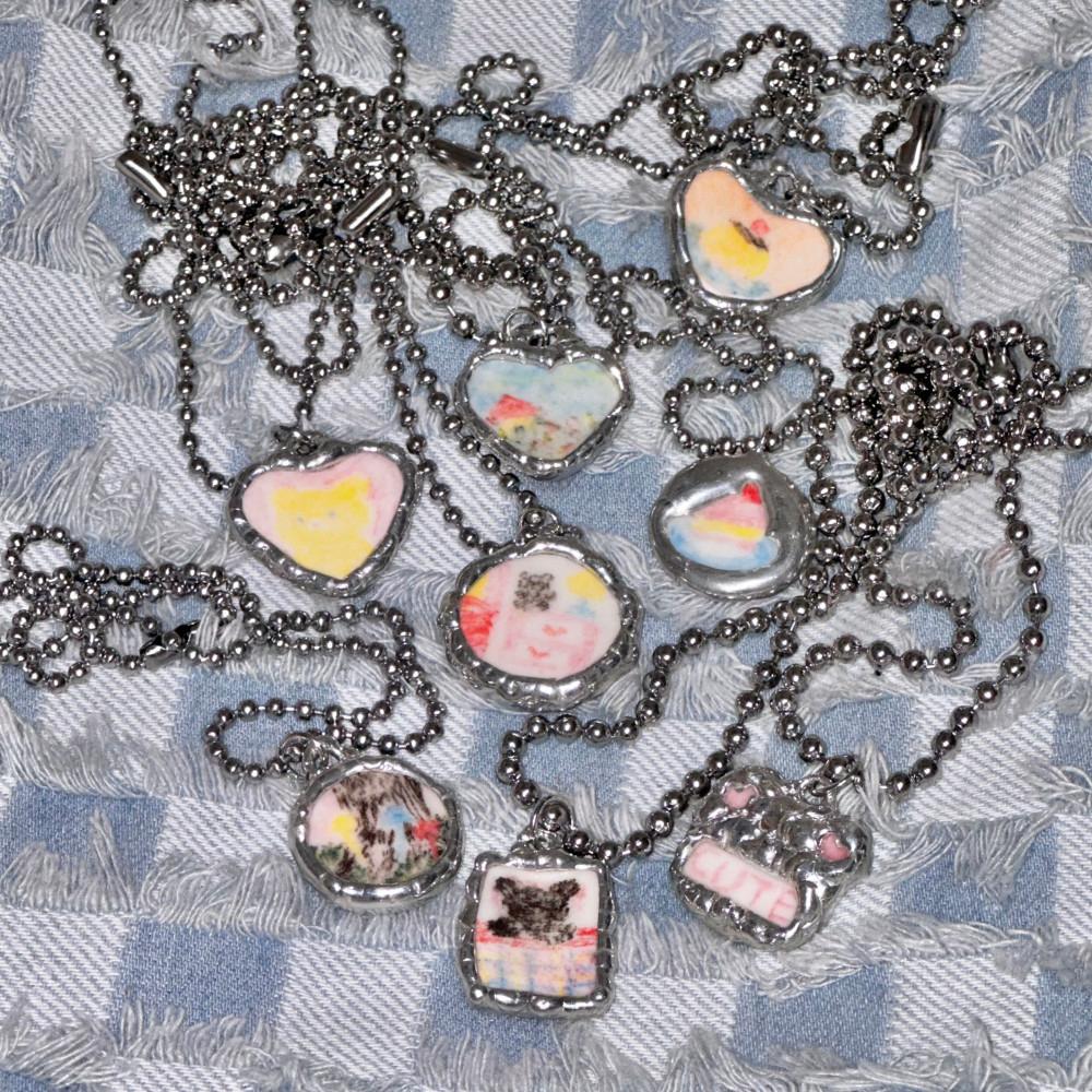 도자기 펜던트 목걸이