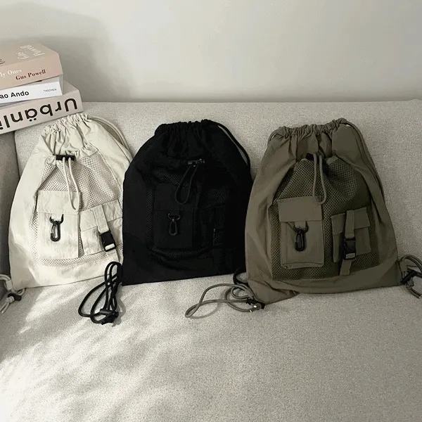 [한정특가] 메쉬 버클 복조리 백팩