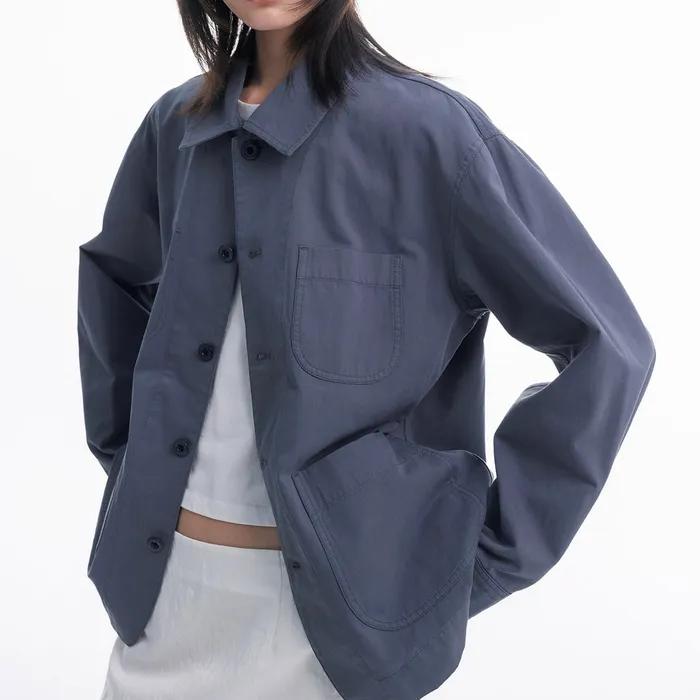 a shirt jacket (ash blue)