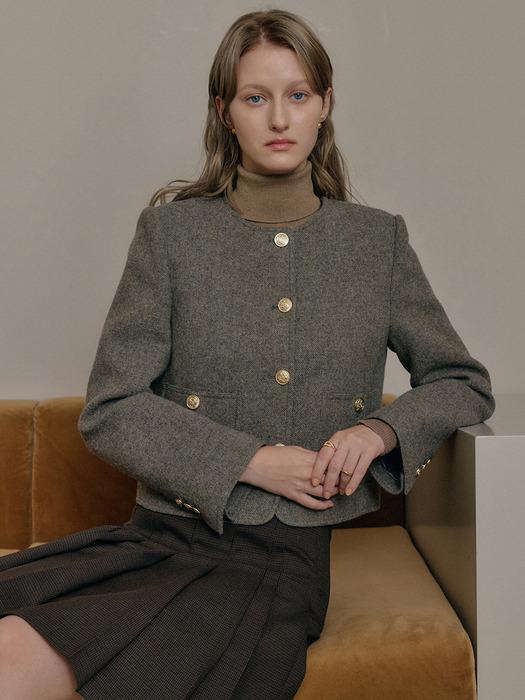 베이비 알파카 트위드 자켓 / BABY ALPACA TWEED JACKET_2colors