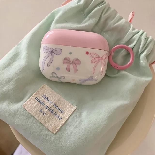 에이블리단독🧡당일출고🧡발레코어 핑크리본 키치 에어팟케이스 키링세트 에어팟 1세대 2세대 프로 pro air air pods case 에어팟케이스 추천 키링