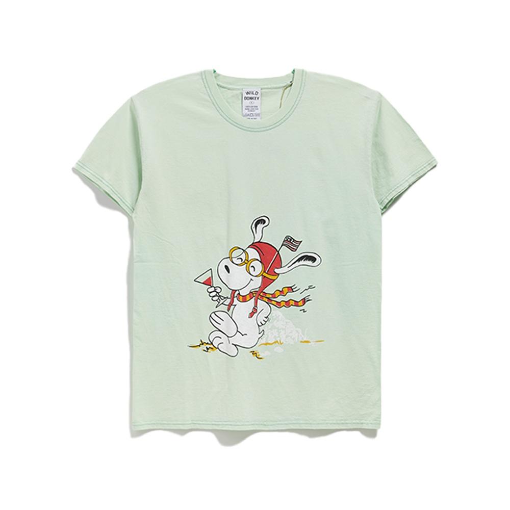 와일드동키 WINE 티셔츠 - 워시드 켈리 그린 (F3T-WINE)