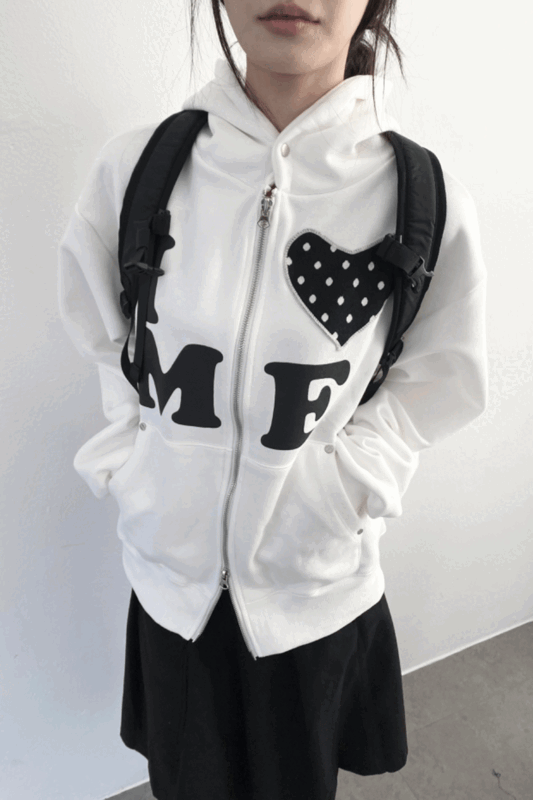 I ♥ ME hood zip-up (2color)