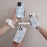 수심 Blue Ribbon Case 아이폰 케이스 리본 스트라이프 러블리 블루 y2k폰