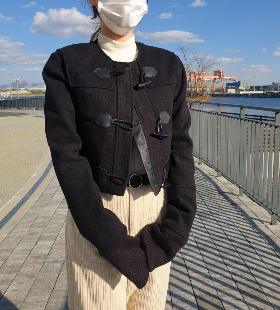 소매니트 크롭 떡볶이 코트 자켓 누빔 숏자켓