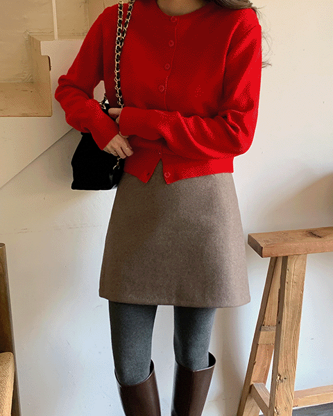 (울)리베이 미니 스커트 3color