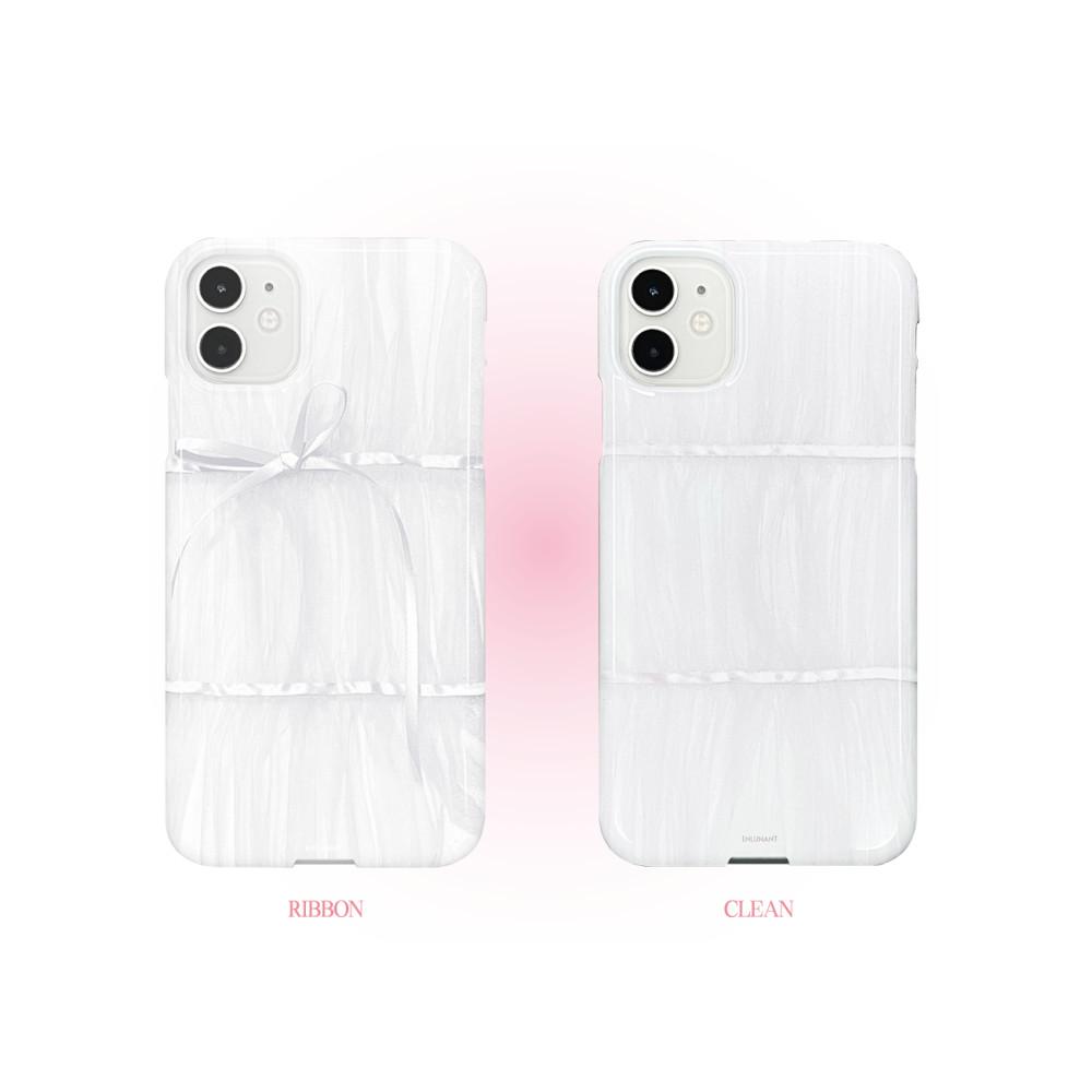 ENLUNANT | Romantic Tutu Phone Case _ White [glossy hard]