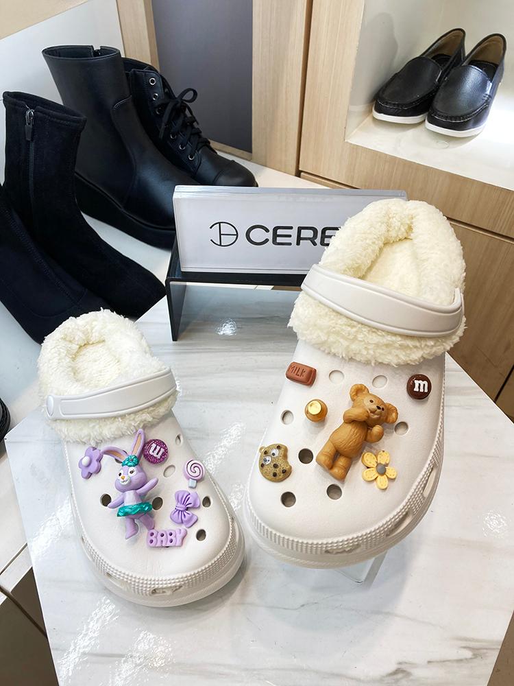 지비츠세트 내피 탈부착 겨울 털 슬리퍼(4cm)C2P21Y4YR811-1CV1