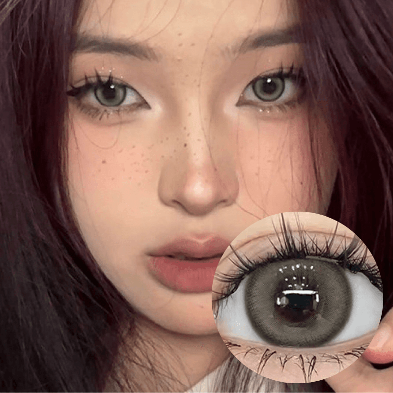 Gentle Gray Brown Contact Lenses(6 months wear)