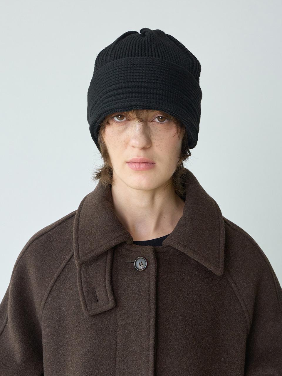 Ribbed Loose Fit Beanie [Black]