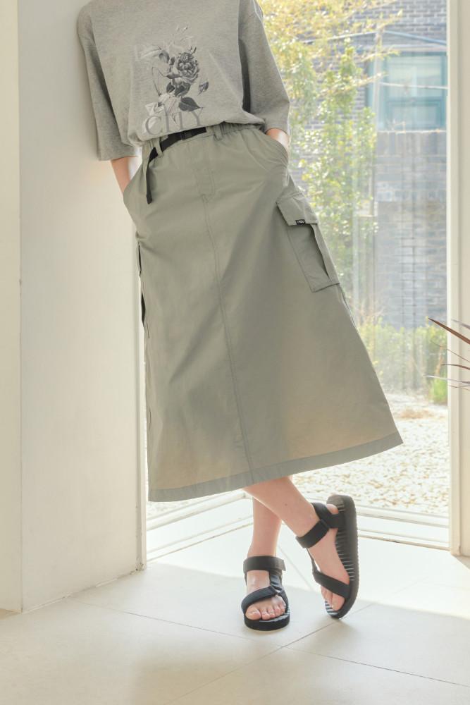 W 액트아웃포켓스커트_GY