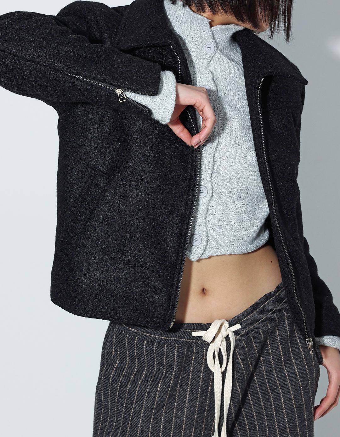 Fluffy short jacket (2 Color)