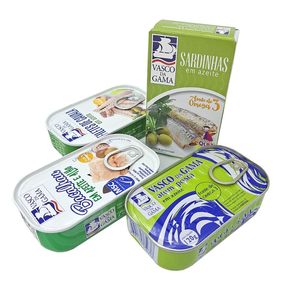 포르투갈 바스코다가마 수산물 올리브오일 통조림 4종(정어리 참치 고등어 대구)중 택일 