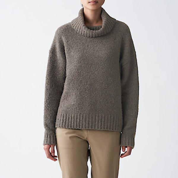 야크 혼방 울 · 오프 터틀넥 스웨터