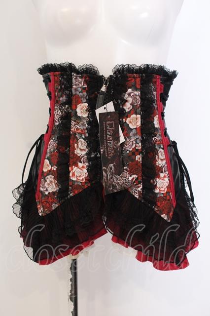 Qutie Frash / 和柄コルセット  レッド O-25-05-13-016-QU-TO-OW-OS
