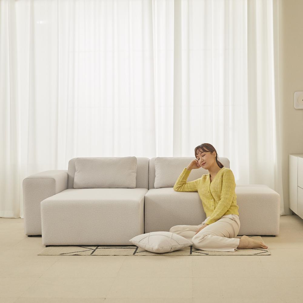 (리뉴얼) 홈앤힐 제피 아쿠아텍스 코모도 카우치 3.5인용소파 조야