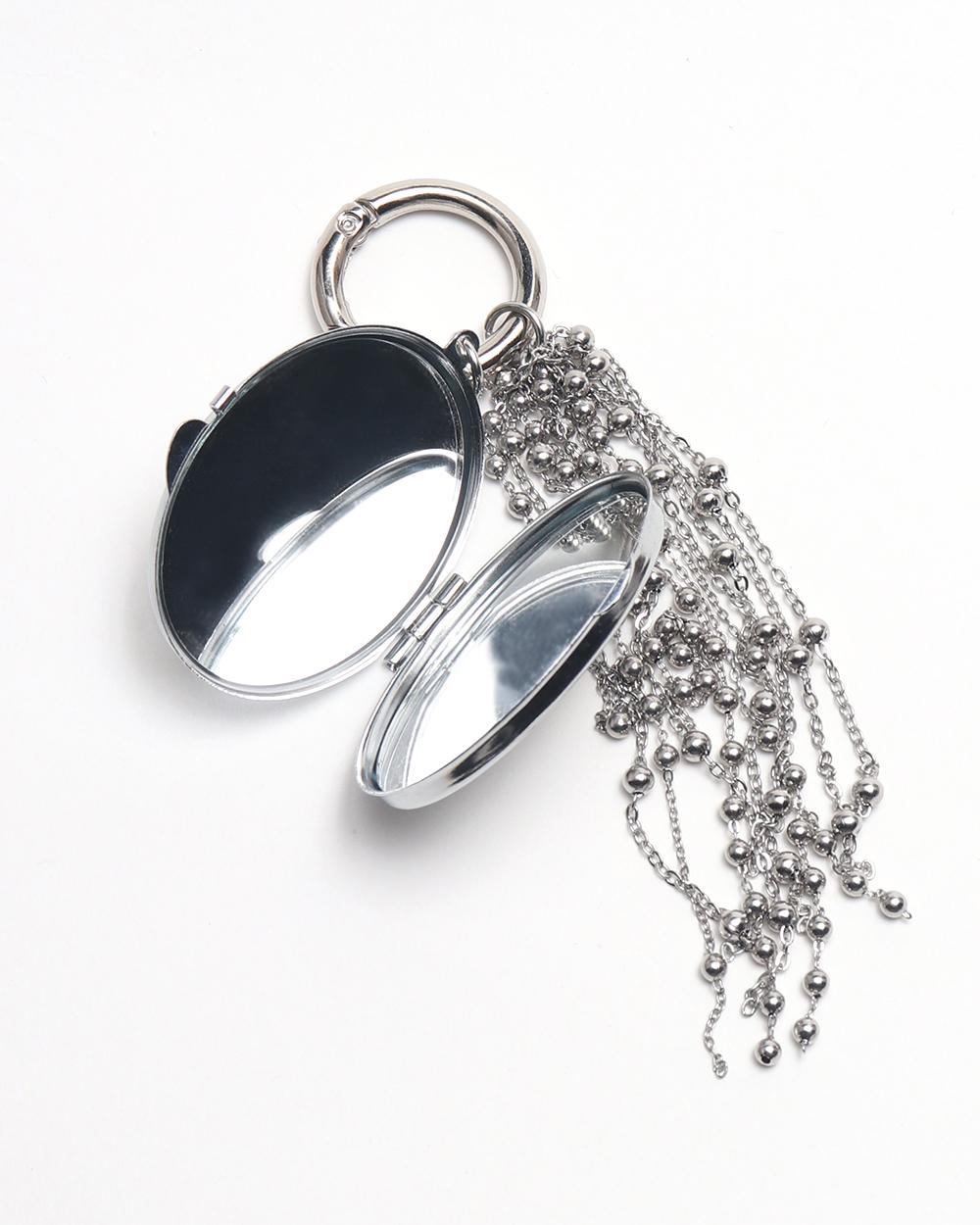 oval mirror key ring