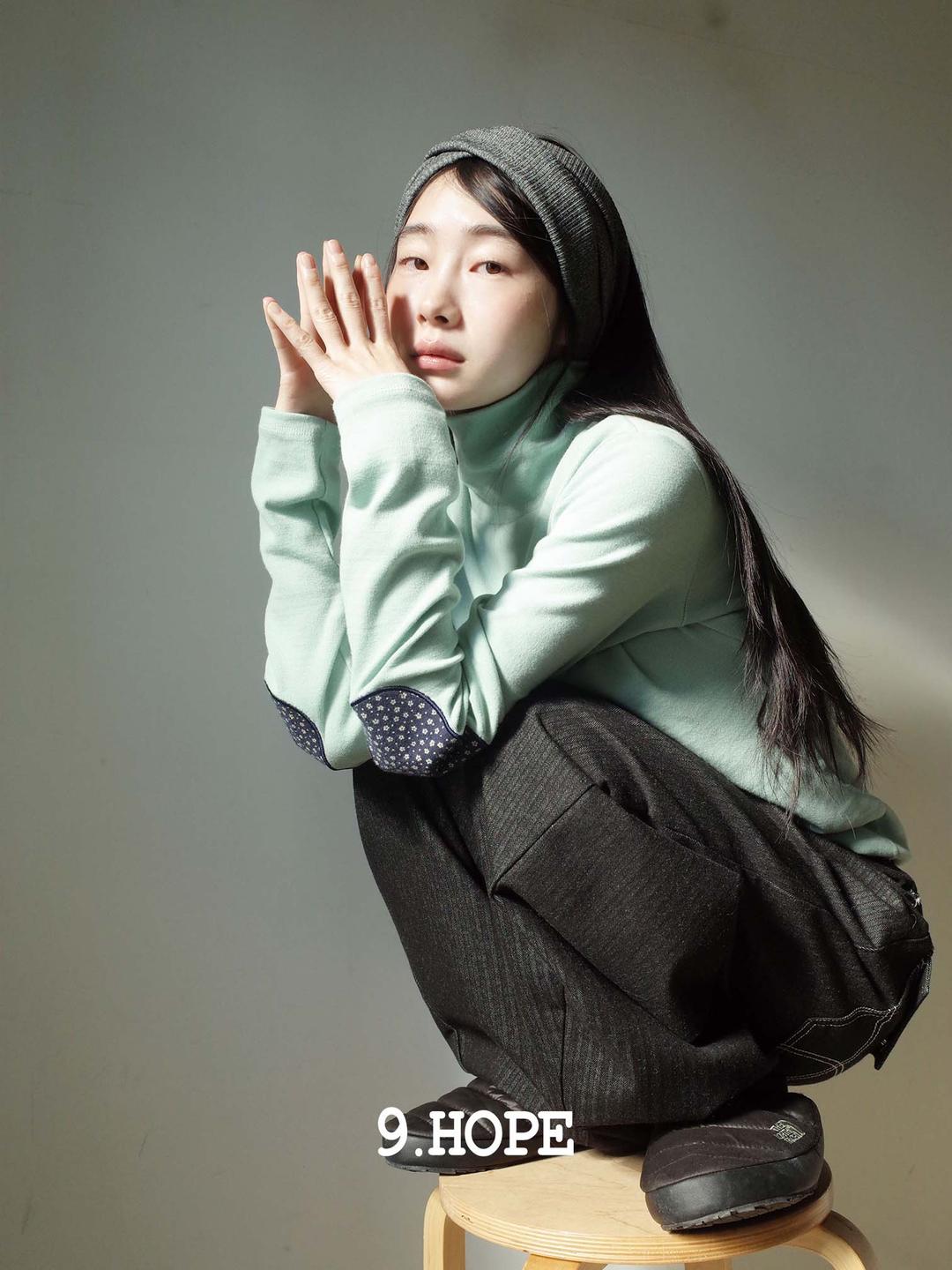 [9.hope] daisy patch pola T (mint)