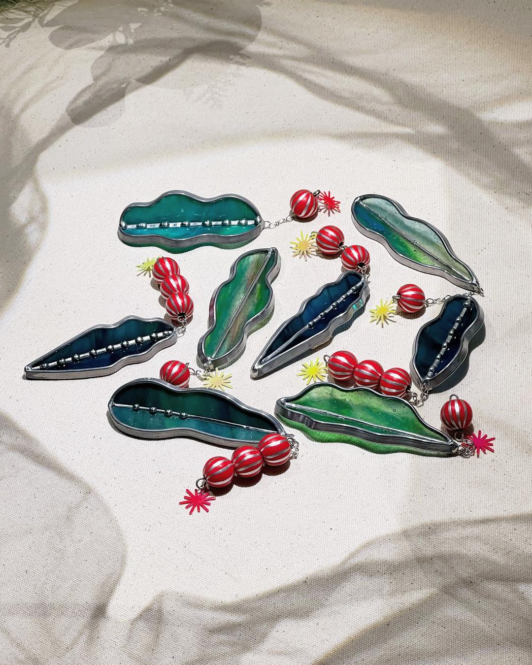 Fruit series : Leaf keyring