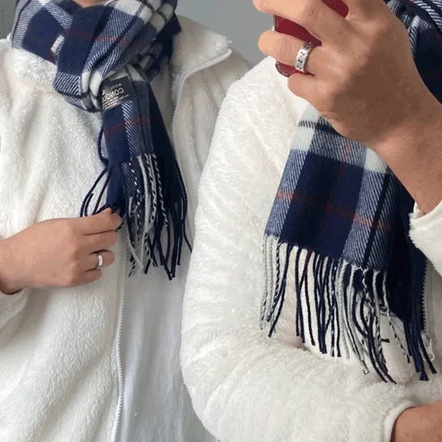 [당일발송/신상할인/1+1할인 이벤트] 귀여운 쁘띠 체크 머플러 커플추천 울터치목도리 보들보들 겨울필수품 대박할인 최저가격도전