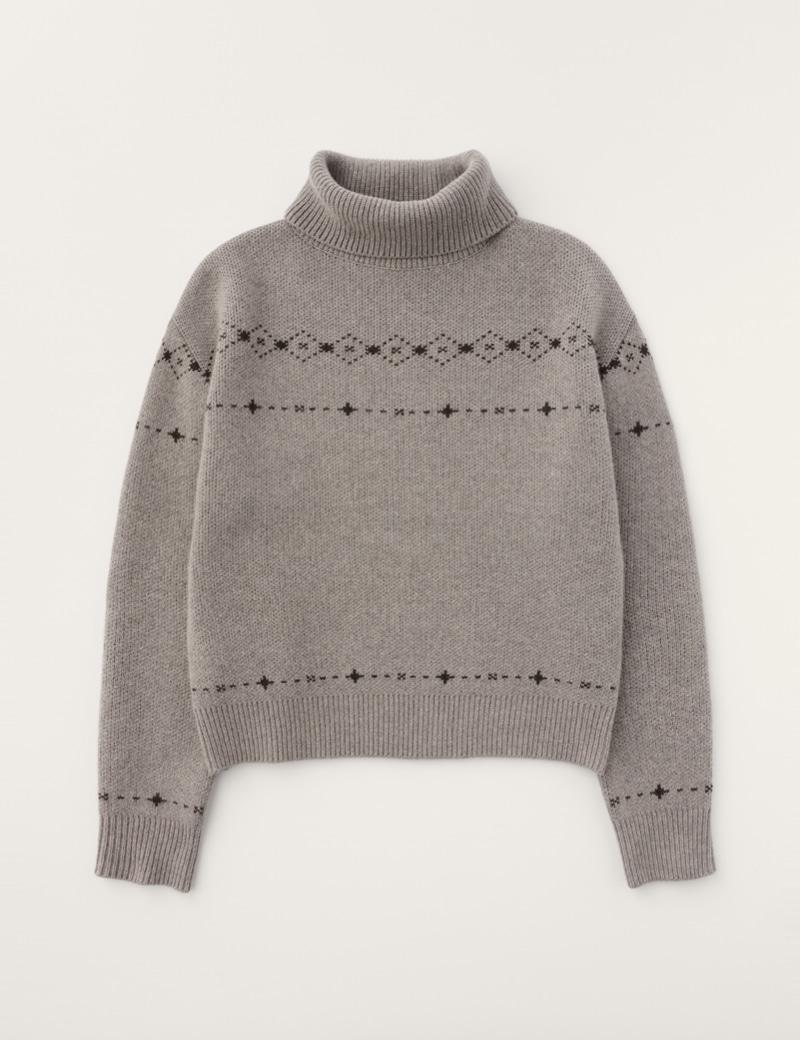 Bell Roll-Neck Sweater (Melange Grey)