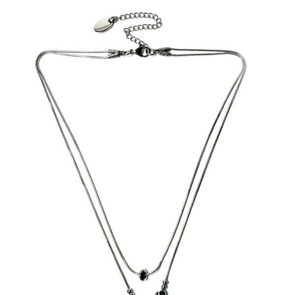 CRYSTAL LAYERED NECKLCE