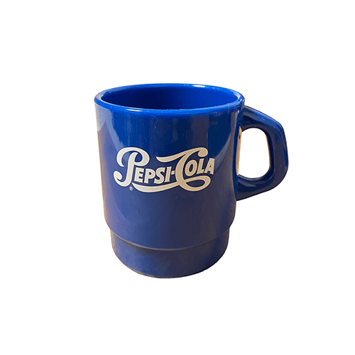 Pepsi-cola vtg. plastic mug blue