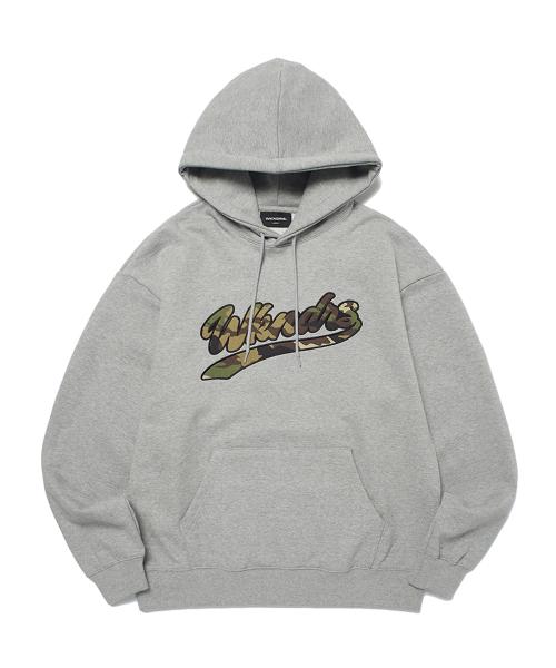 CAMO APPLIQUE HOODIE (GREY)