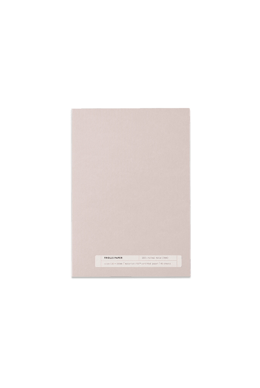 Plain note 102:Ruled note 7mm